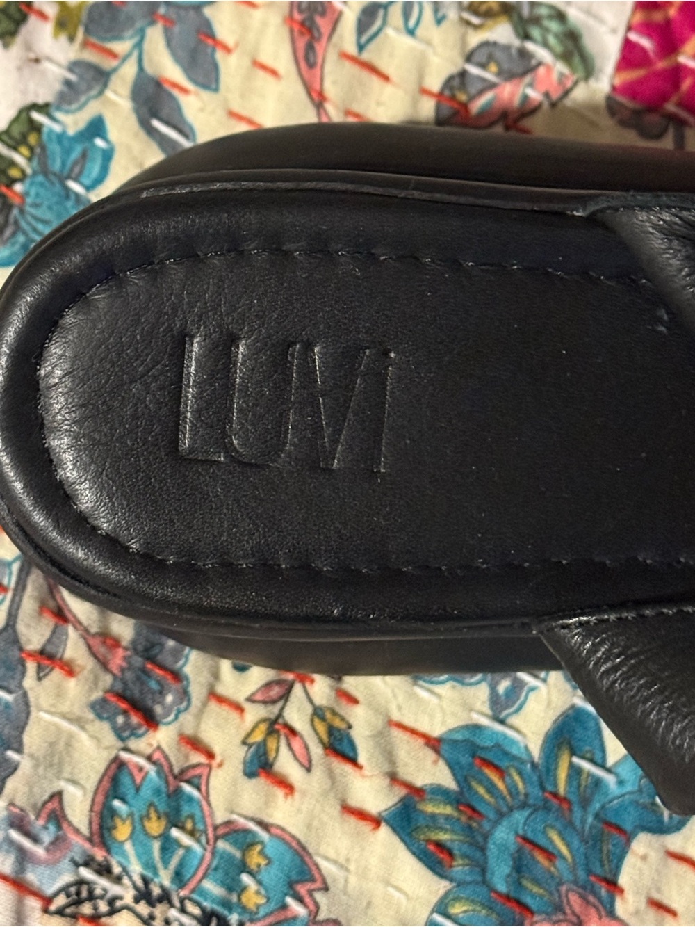 NWOT Women’s Black Leather Slingback Platform Sandals - Picture 6 of 10